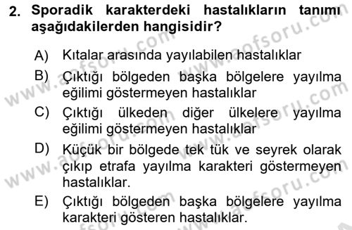 Fitopatoloji Dersi 2020 - 2021 Yılı Yaz Okulu Sınav Soruları 2. Soru