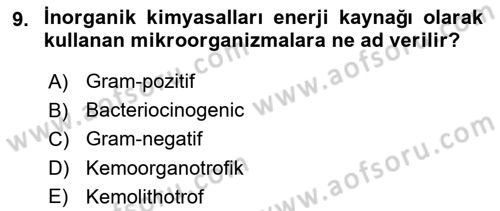 Fitopatoloji Dersi 2023 - 2024 Yılı (Final) Dönem Sonu Sınav Soruları 9. Soru