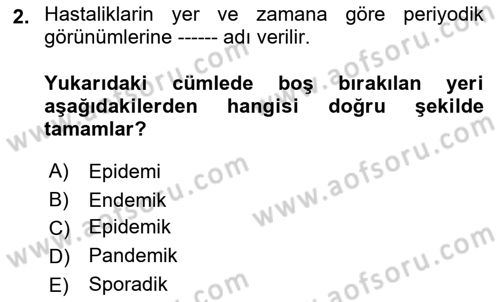 Fitopatoloji Dersi 2024 - 2025 Yılı Yaz Okulu Sınav Soruları 2. Soru