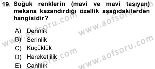 Peyzaj Çevre ve Tarım Dersi 2015 - 2016 Yılı Tek Ders Sınavı 19. Soru