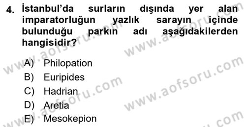 Peyzaj Çevre ve Tarım Dersi 2021 - 2022 Yılı Yaz Okulu Sınavı 4. Soru