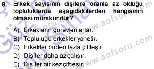 Entomoloji Dersi 2013 - 2014 Yılı (Final) Dönem Sonu Sınav Soruları 9. Soru