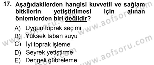 Entomoloji Dersi 2013 - 2014 Yılı Tek Ders Sınav Soruları 17. Soru