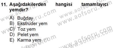 Su Ürünleri Dersi 2012 - 2013 Yılı (Final) Dönem Sonu Sınav Soruları 11. Soru