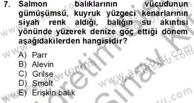 Su Ürünleri Dersi 2012 - 2013 Yılı (Final) Dönem Sonu Sınav Soruları 7. Soru