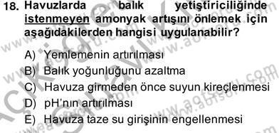 Su Ürünleri Dersi 2013 - 2014 Yılı (Vize) Ara Sınav Soruları 18. Soru