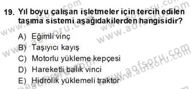 Su Ürünleri Dersi 2013 - 2014 Yılı (Final) Dönem Sonu Sınav Soruları 19. Soru