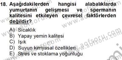 Su Ürünleri Dersi 2013 - 2014 Yılı Tek Ders Sınav Soruları 18. Soru