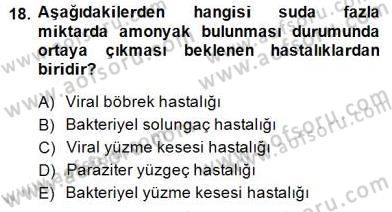 Su Ürünleri Dersi 2014 - 2015 Yılı (Final) Dönem Sonu Sınav Soruları 18. Soru