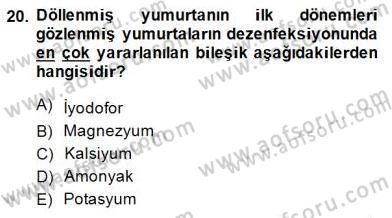 Su Ürünleri Dersi 2014 - 2015 Yılı (Final) Dönem Sonu Sınav Soruları 20. Soru