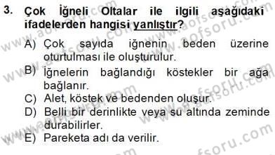 Su Ürünleri Dersi 2014 - 2015 Yılı (Final) Dönem Sonu Sınav Soruları 3. Soru