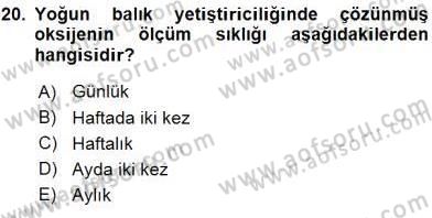Su Ürünleri Dersi 2015 - 2016 Yılı (Vize) Ara Sınav Soruları 20. Soru