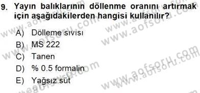 Su Ürünleri Dersi 2015 - 2016 Yılı (Vize) Ara Sınav Soruları 9. Soru