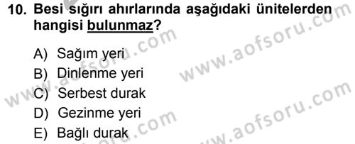 Bitki Su İlişkileri Dersi Ara Sınavı Deneme Sınav Soruları 10. Soru