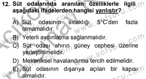 Bitki Su İlişkileri Dersi Ara Sınavı Deneme Sınav Soruları 12. Soru
