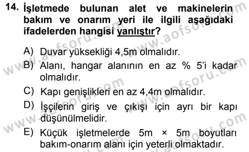 Bitki Su İlişkileri Dersi Ara Sınavı Deneme Sınav Soruları 14. Soru