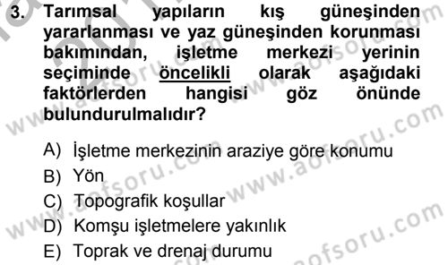 Bitki Su İlişkileri Dersi 2012 - 2013 Yılı (Vize) Ara Sınav Soruları 3. Soru