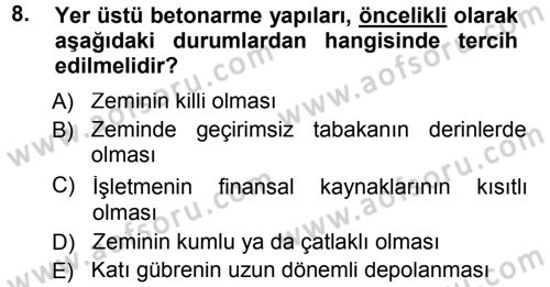 Bitki Su İlişkileri Dersi 2012 - 2013 Yılı (Final) Dönem Sonu Sınav Soruları 8. Soru