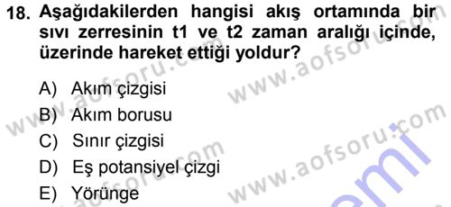Bitki Su İlişkileri Dersi 2013 - 2014 Yılı (Vize) Ara Sınav Soruları 18. Soru