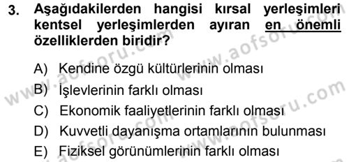 Bitki Su İlişkileri Dersi Ara Sınavı Deneme Sınav Soruları 3. Soru