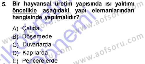 Bitki Su İlişkileri Dersi Ara Sınavı Deneme Sınav Soruları 5. Soru