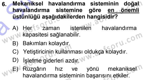 Bitki Su İlişkileri Dersi Ara Sınavı Deneme Sınav Soruları 6. Soru