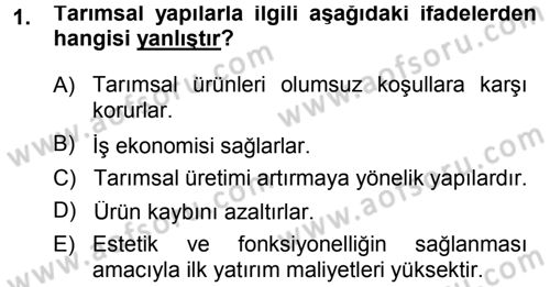 Bitki Su İlişkileri Dersi 2013 - 2014 Yılı (Final) Dönem Sonu Sınav Soruları 1. Soru