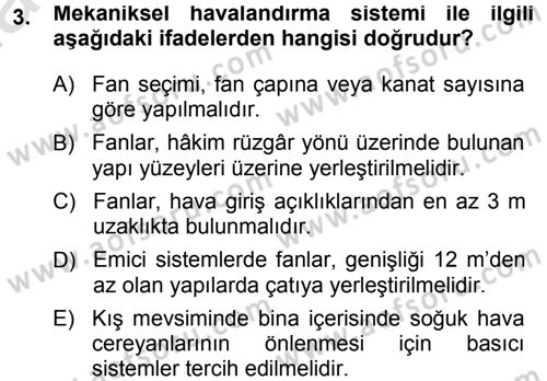 Bitki Su İlişkileri Dersi 2013 - 2014 Yılı Tek Ders Sınav Soruları 3. Soru