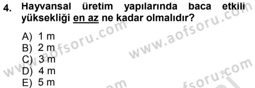 Bitki Su İlişkileri Dersi 2013 - 2014 Yılı Tek Ders Sınav Soruları 4. Soru