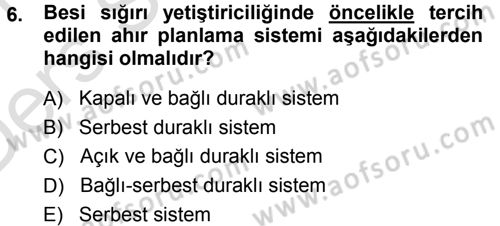 Bitki Su İlişkileri Dersi 2013 - 2014 Yılı Tek Ders Sınav Soruları 6. Soru