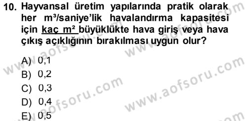 Bitki Su İlişkileri Dersi Ara Sınavı Deneme Sınav Soruları 10. Soru