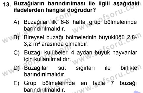 Bitki Su İlişkileri Dersi 2014 - 2015 Yılı (Vize) Ara Sınav Soruları 13. Soru