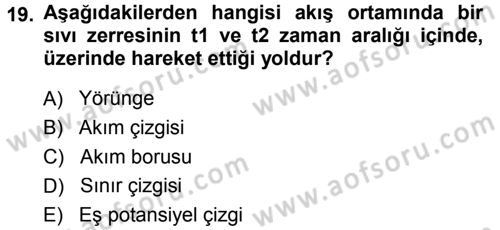 Bitki Su İlişkileri Dersi Ara Sınavı Deneme Sınav Soruları 19. Soru