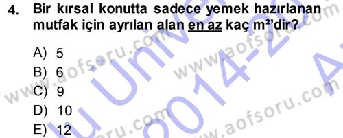 Bitki Su İlişkileri Dersi 2014 - 2015 Yılı (Vize) Ara Sınav Soruları 4. Soru