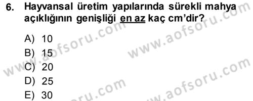 Bitki Su İlişkileri Dersi Ara Sınavı Deneme Sınav Soruları 6. Soru