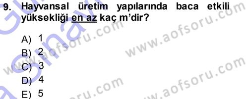 Bitki Su İlişkileri Dersi 2014 - 2015 Yılı (Vize) Ara Sınav Soruları 9. Soru