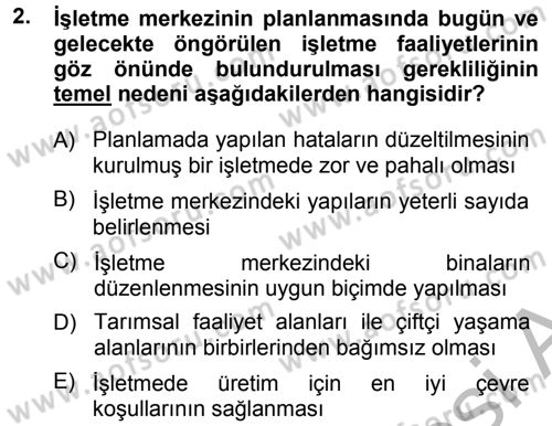 Bitki Su İlişkileri Dersi 2014 - 2015 Yılı (Final) Dönem Sonu Sınav Soruları 2. Soru