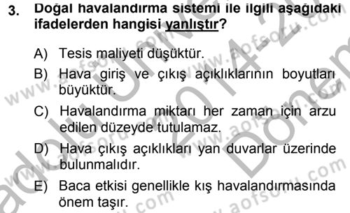 Bitki Su İlişkileri Dersi 2014 - 2015 Yılı (Final) Dönem Sonu Sınav Soruları 3. Soru