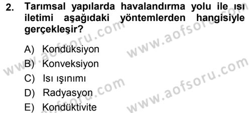 Bitki Su İlişkileri Dersi 2014 - 2015 Yılı Tek Ders Sınav Soruları 2. Soru