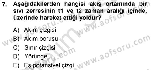 Bitki Su İlişkileri Dersi 2014 - 2015 Yılı Tek Ders Sınav Soruları 7. Soru