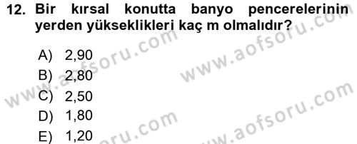 Bitki Su İlişkileri Dersi 2015 - 2016 Yılı (Vize) Ara Sınav Soruları 12. Soru