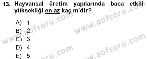 Bitki Su İlişkileri Dersi Ara Sınavı Deneme Sınav Soruları 13. Soru