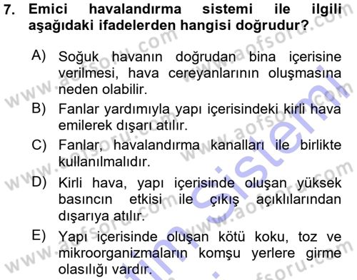 Bitki Su İlişkileri Dersi Ara Sınavı Deneme Sınav Soruları 7. Soru