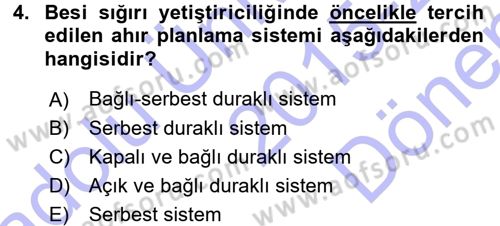 Bitki Su İlişkileri Dersi 2015 - 2016 Yılı (Final) Dönem Sonu Sınav Soruları 4. Soru