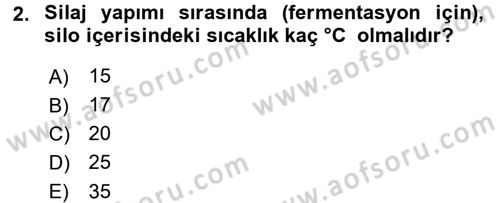 Bitki Su İlişkileri Dersi 2016 - 2017 Yılı 3 Ders Sınav Soruları 2. Soru