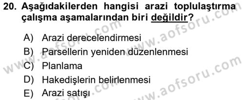 Bitki Su İlişkileri Dersi 2016 - 2017 Yılı 3 Ders Sınav Soruları 20. Soru