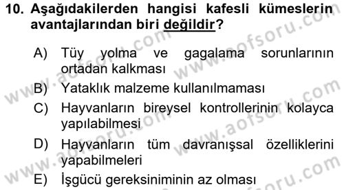 Bitki Su İlişkileri Dersi Ara Sınavı Deneme Sınav Soruları 10. Soru