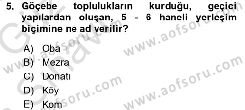 Bitki Su İlişkileri Dersi Ara Sınavı Deneme Sınav Soruları 5. Soru
