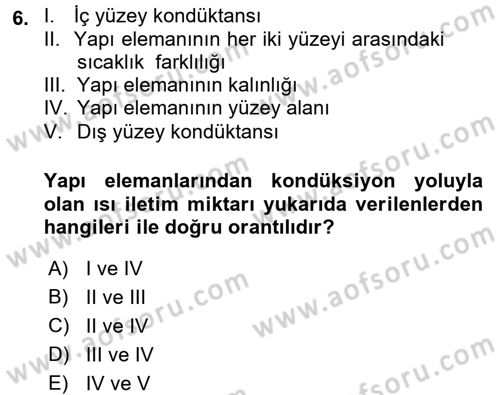 Bitki Su İlişkileri Dersi Ara Sınavı Deneme Sınav Soruları 6. Soru