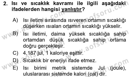 Bitki Su İlişkileri Dersi 2016 - 2017 Yılı (Final) Dönem Sonu Sınav Soruları 2. Soru